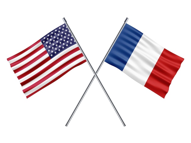 Photo drapeau france, 3d, illustration