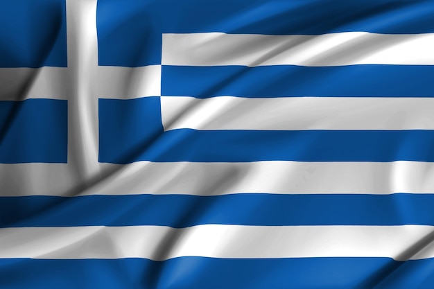 Drapeau de la Grèce modèle 3d