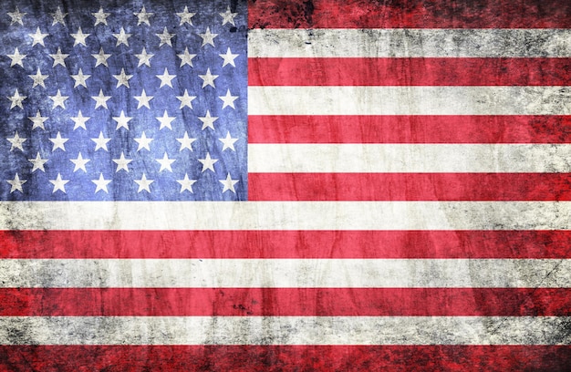 Le drapeau grunge des États-Unis