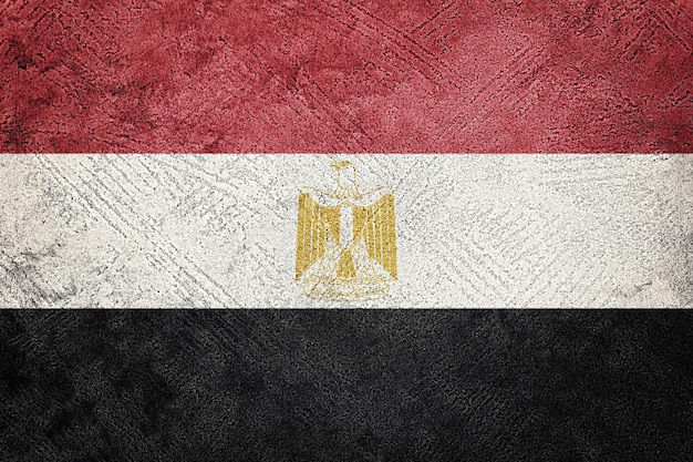 Drapeau de l'Égypte grunge. égyptien