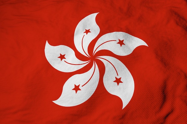 Drapeau de Hong Kong en rendu 3D