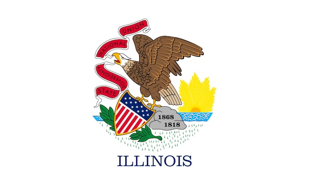 Drapeau de l'Illinois États-Unis