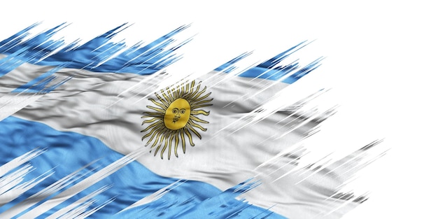 Drapeau d'illustration 3D avec effet grunge éclaboussures d'Amérique du Sud pour l'Argentine