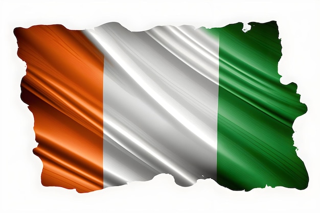 Drapeau irlandais agitant