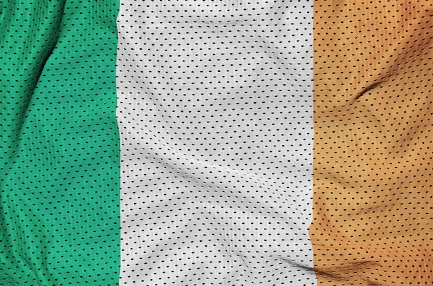 Photo drapeau irlandais imprimé sur un filet en nylon et nylon