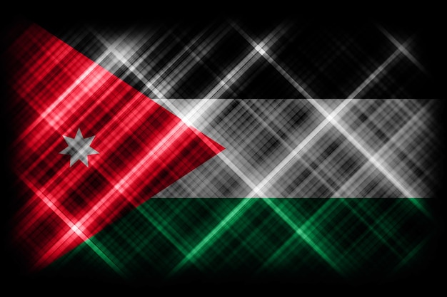 Drapeau de la Jordanie, drapeau national, fond de drapeau moderne