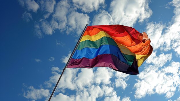 Photo le drapeau lgbt: la liberté de l'amour et de la diversité