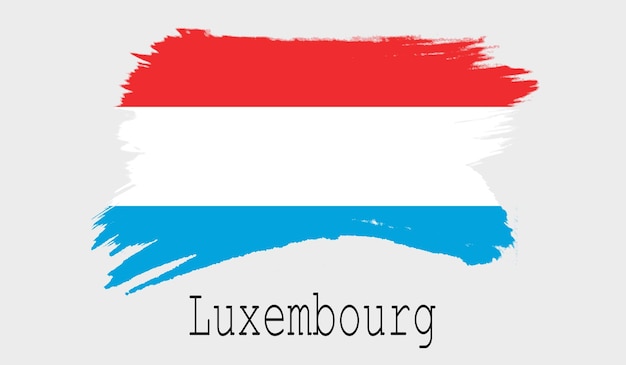 Drapeau luxembourgeois sur fond blanc