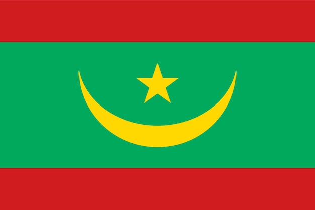 Drapeau de la Mauritanie Flag Nation