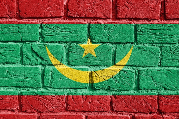 Drapeau de la Mauritanie sur le mur