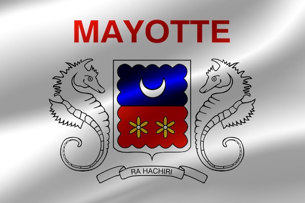 Photo drapeau de mayotte en arrière-plan