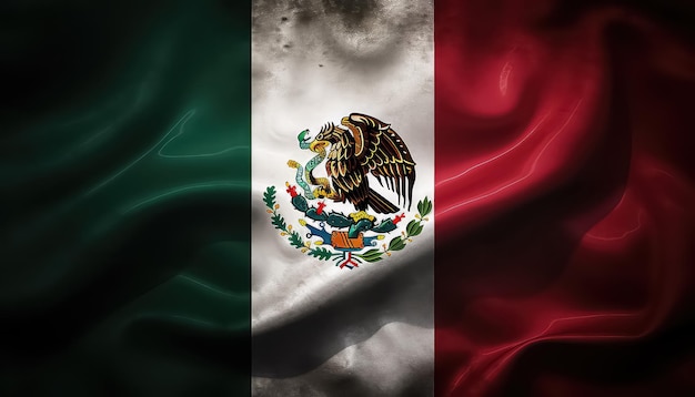 Le drapeau mexicain agité