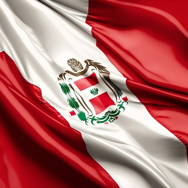 Un drapeau avec le mot Pérou dessus