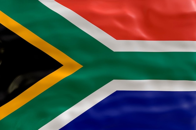 Drapeau national de l'Afrique du Sud Arrière-plan avec le drapeau de l'Afrique du Sud