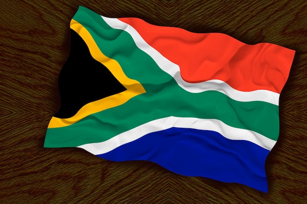 Photo drapeau national de l'afrique du sud arrière-plan avec le drapeau de l'afrique du sud