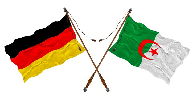 Drapeau national de l'Algérie et de l'Allemagne Contexte pour les concepteurs