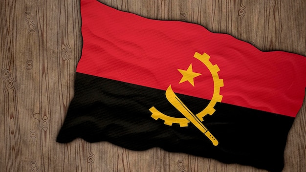 Drapeau national de l'Angola Arrière-plan avec le drapeau de l'Angola