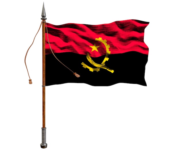 Drapeau national de l'Angola Arrière-plan avec le drapeau de l'Angola