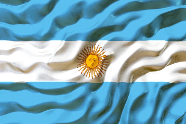 Drapeau national de l'Argentine Arrière-plan avec le drapeau de l'Argentine