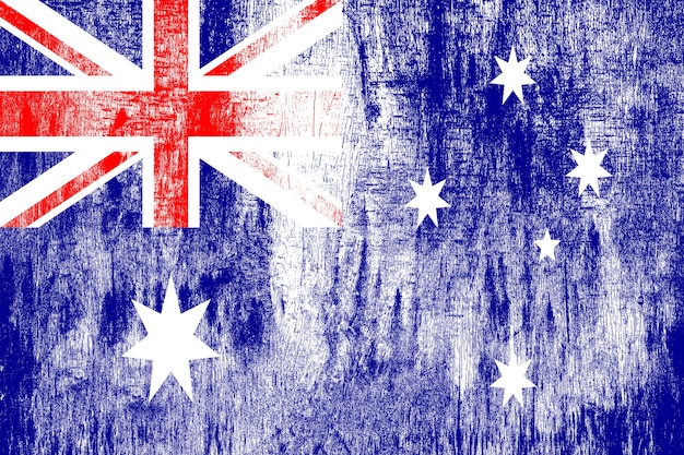 Photo drapeau national de l'australie avec texture.