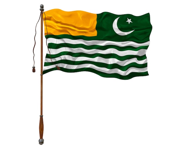 Drapeau national de l'Azad Cachemire Arrière-plan avec le drapeau de l'Azad Cachemire