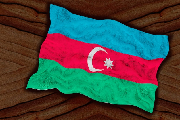 Drapeau national de l'Azerbaïdjan Fond avec le drapeau de l'Azerbaïdjan