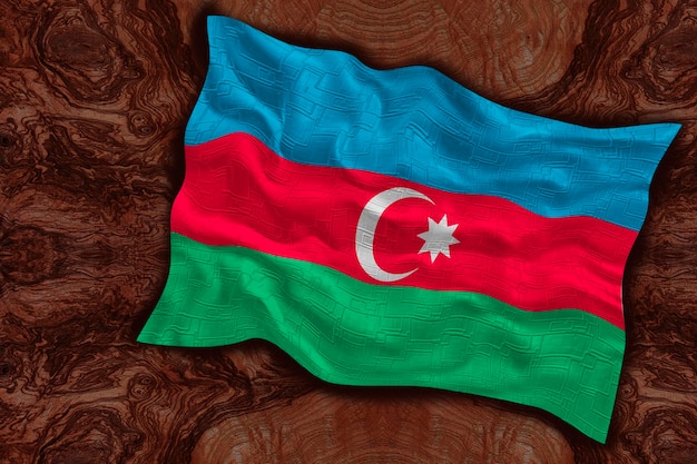 Drapeau national de l'Azerbaïdjan Fond avec le drapeau de l'Azerbaïdjan