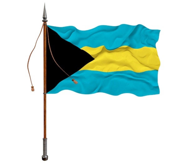 Drapeau national des Bahamas Fond avec le drapeau des Bahamas
