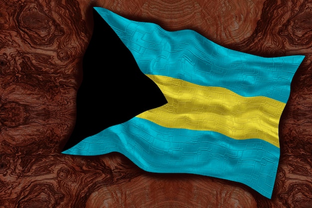 Drapeau national des Bahamas Fond avec le drapeau des Bahamas