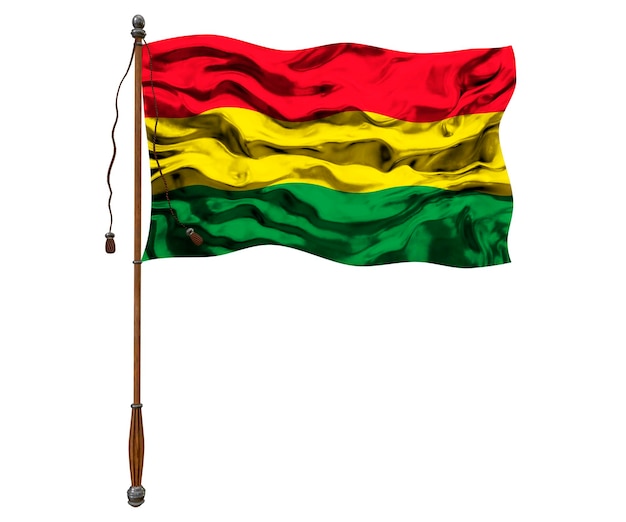 Drapeau national de la Bolivie Arrière-plan avec le drapeau de la Bolivie