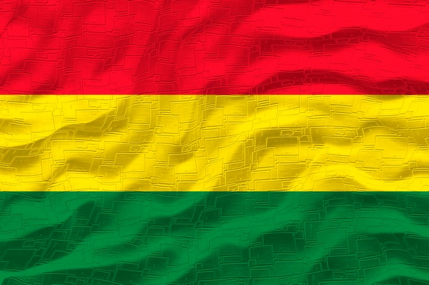 Drapeau national de la Bolivie Arrière-plan avec le drapeau de la Bolivie