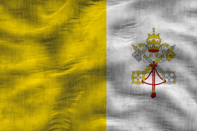 Drapeau national de la Cité du Vatican Arrière-plan avec le drapeau de la Cité du Vatican