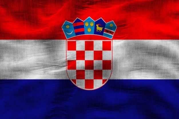 Drapeau national de la Croatie Arrière-plan avec le drapeau de la Croatie