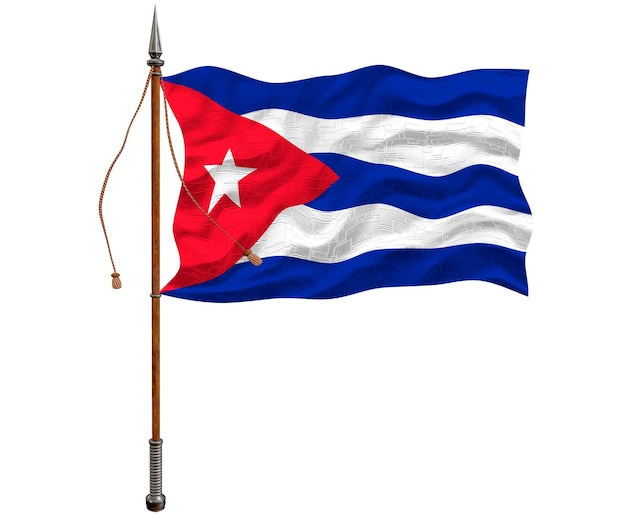 Drapeau national de Cuba Arrière-plan avec le drapeau de Cuba