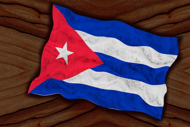 Drapeau national de Cuba Arrière-plan avec le drapeau de Cuba