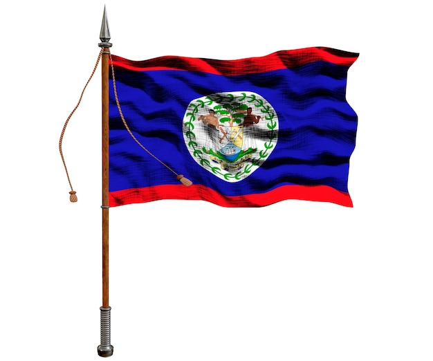 Drapeau national du Belize Arrière-plan avec le drapeau du Belize