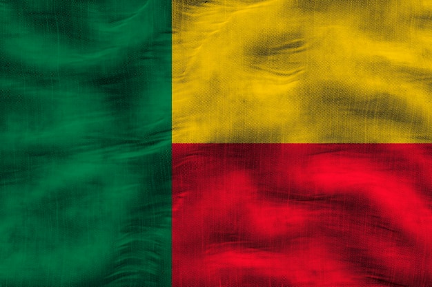 Drapeau national du Bénin Arrière-plan avec le drapeau du Bénin