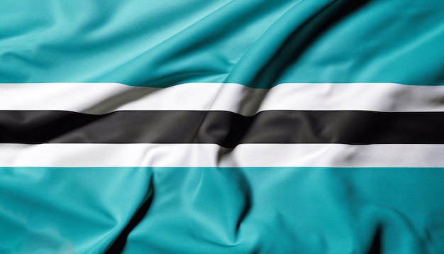 Le drapeau national du Botswana agite un tissu de tissu