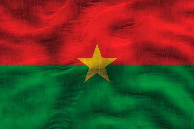 Drapeau national du Burkina Faso Arrière-plan avec le drapeau du Burkina Faso