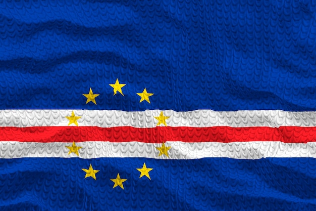 Drapeau national du Cap-Vert Arrière-plan avec le drapeau du Cap-Vert