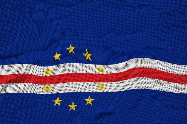Drapeau national du Cap-Vert Arrière-plan avec le drapeau du Cap-Vert