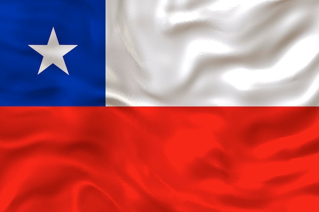 Drapeau national du Chili Arrière-plan avec le drapeau du Chili