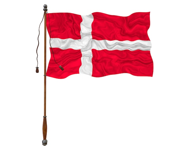 Drapeau national du Danemark Arrière-plan avec le drapeau du Danemark