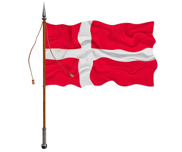 Drapeau national du Danemark Arrière-plan avec le drapeau du Danemark