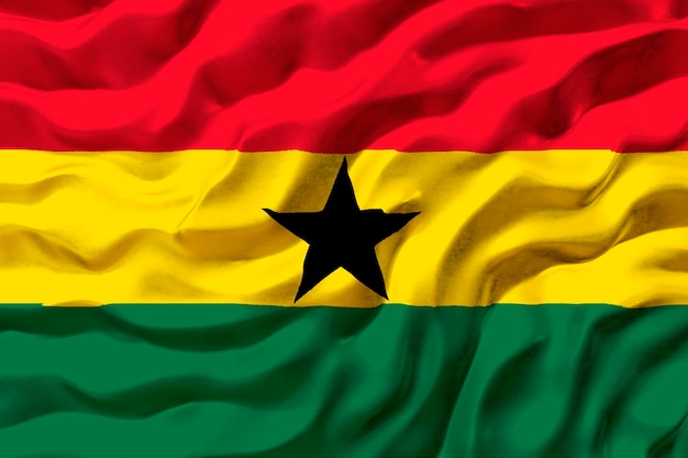 Drapeau national du Ghana Arrière-plan avec le drapeau du Ghana