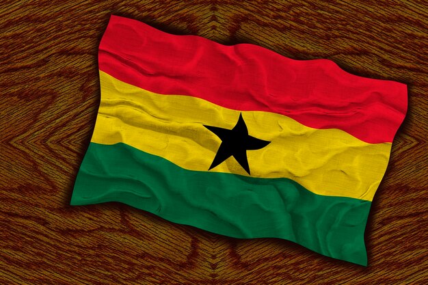 Drapeau national du Ghana Arrière-plan avec le drapeau du Ghana