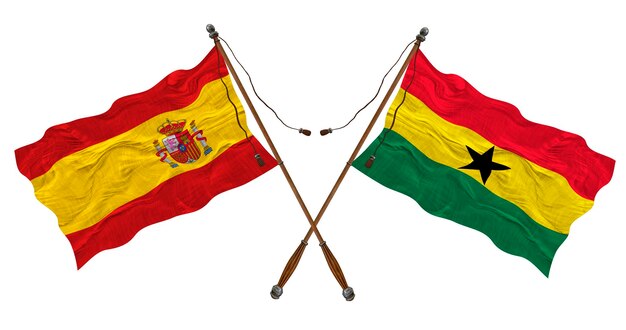 Drapeau national du Ghana Arrière-plan avec le drapeau du Ghana