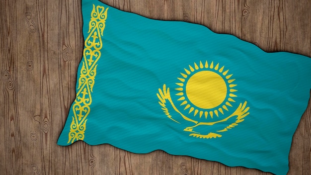 Drapeau national du Kazakhstan Fond avec le drapeau du Kazakhstan