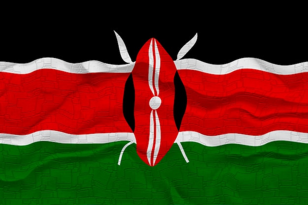 Photo drapeau national du kenya arrière-plan avec le drapeau du kenya