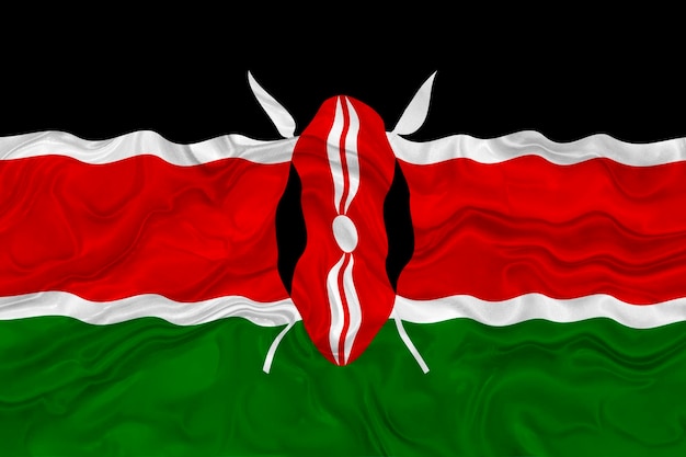 Drapeau national du Kenya Arrière-plan avec le drapeau du Kenya